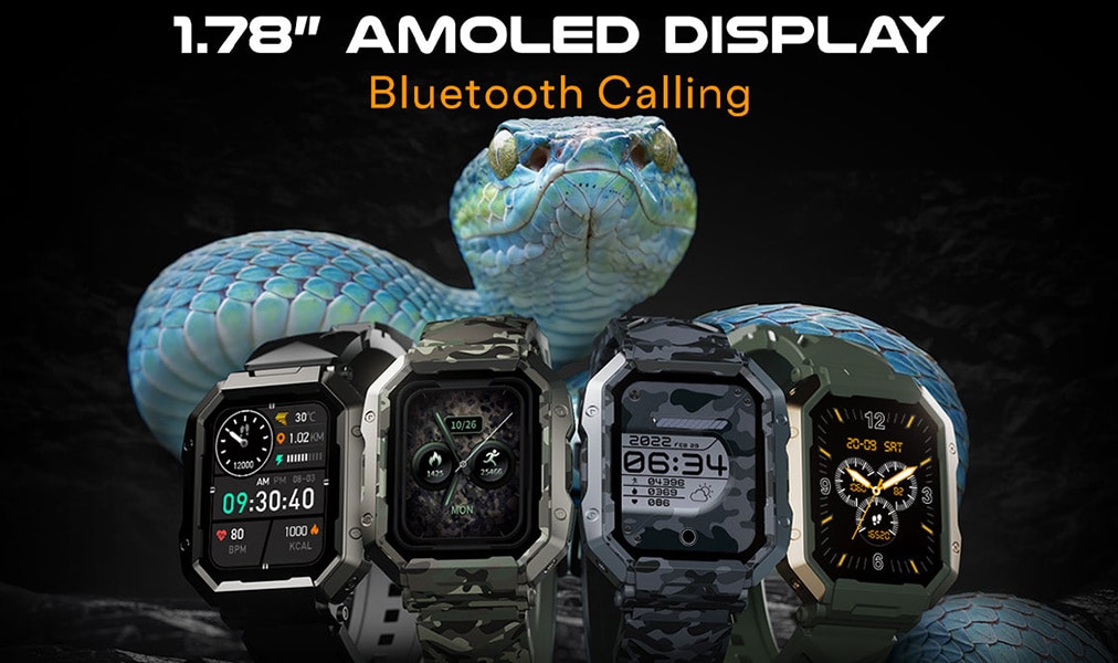 Buy FireBoltt Cobra Smartwatch with Bluetooth Calling, 4.52 cm (1.78