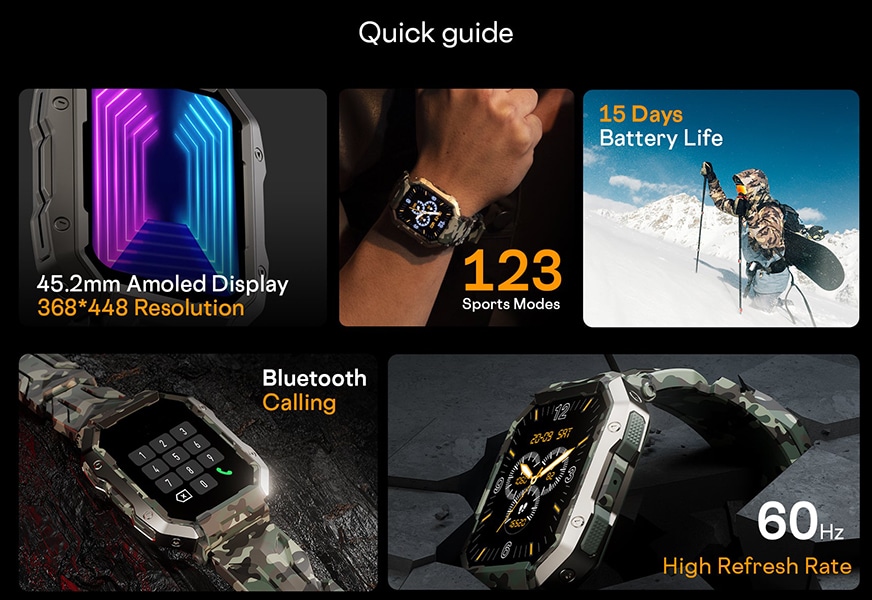 Buy FireBoltt Cobra Smartwatch with Bluetooth Calling, 4.52 cm (1.78