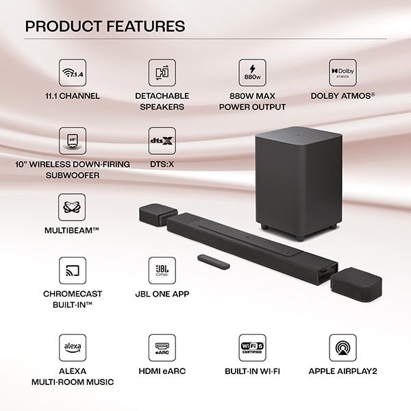 Buy JBL 1000 Pro 11.1 Channel Sound Bar with Dolby Atmos, Black at Best Price on Reliance Digital