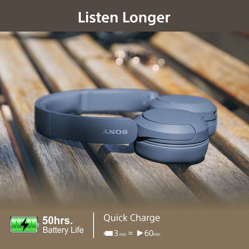 Buy Sony WH-CH520, Wireless On-Ear Bluetooth Headphones with Mic, Up to 50  Hours of Playtime, Quick charging, Multipoint Connectivity, Fast Charge,  Taupe Online at Best Prices in India - JioMart.