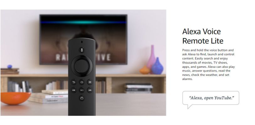 Buy Fire TV Stick Lite with all-new Alexa Voice Remote Lite (no TV controls),  now with App controls, 2022 release Online at Best Prices in India -  JioMart.