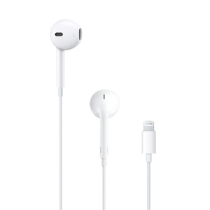 Apple Wired EarPods with mic, with Lightning Connector,White