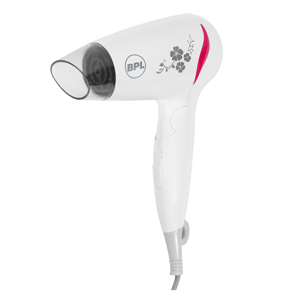 Buy BPL 1200W Foldable Hair Dryer with Ionic Air Function for fast dry and  silky hair, 3 Temperature Settings, Overheat Protection, Detachable  Concentrator, 2 Years Warranty, White and Pink at Reliance Digital