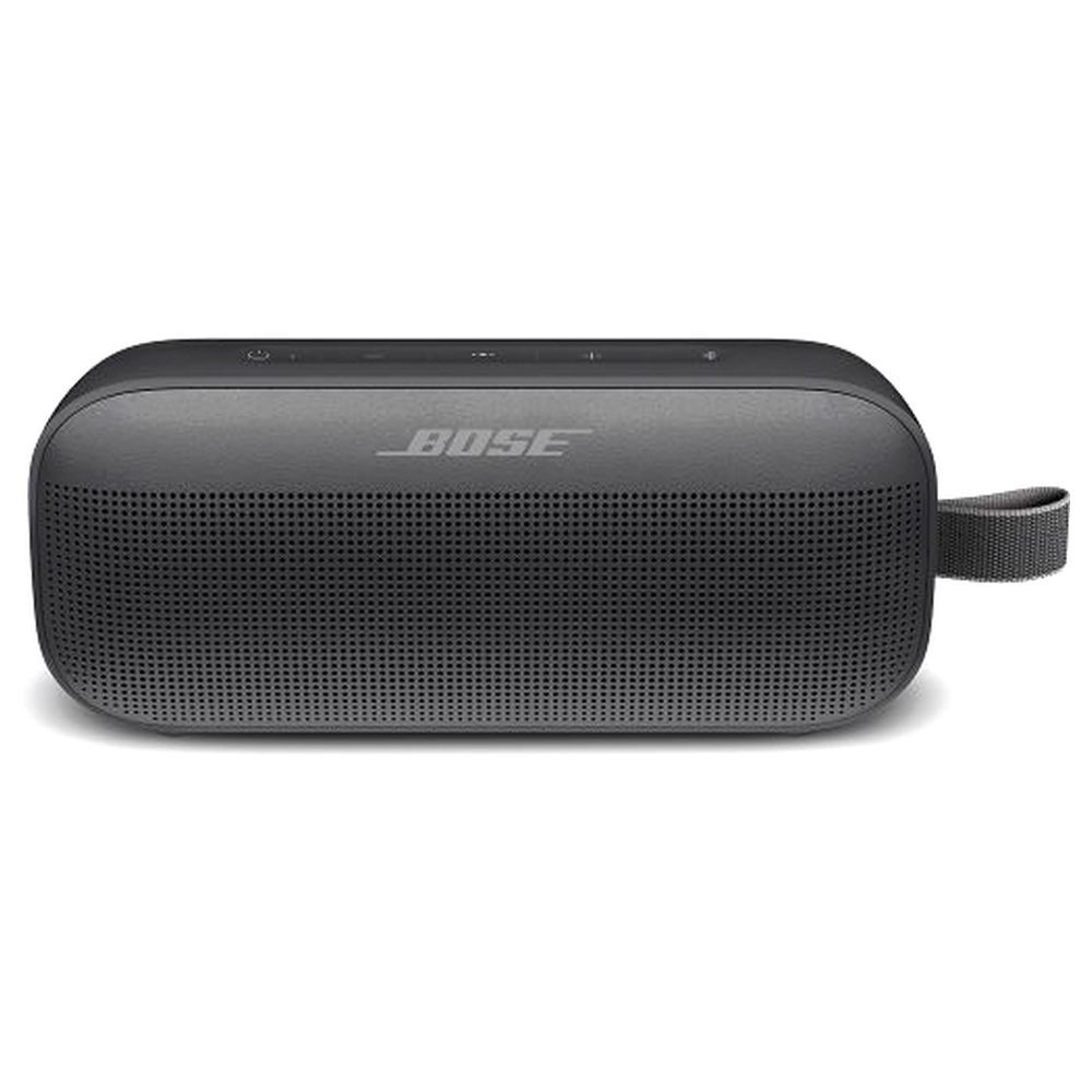 Bose SoundLink Flex Portable Bluetooth Speaker, IP67 Waterproof and Dustproof, Positioniq technology, Upto 12 hrs of playtime, Built in microphone, Stereo pairing, Black