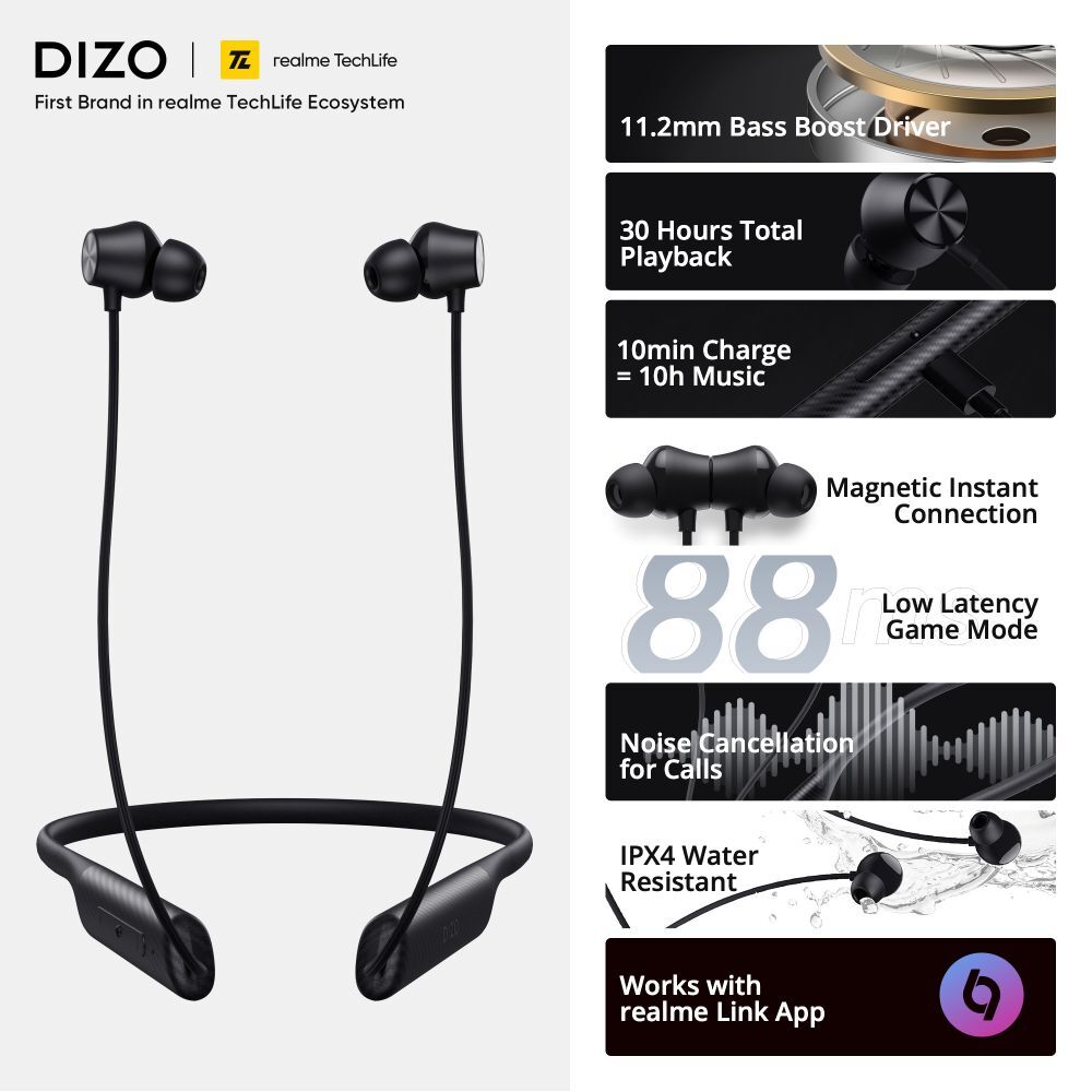 DIZO Dash DA2133 In-Ear Wireless Neckband