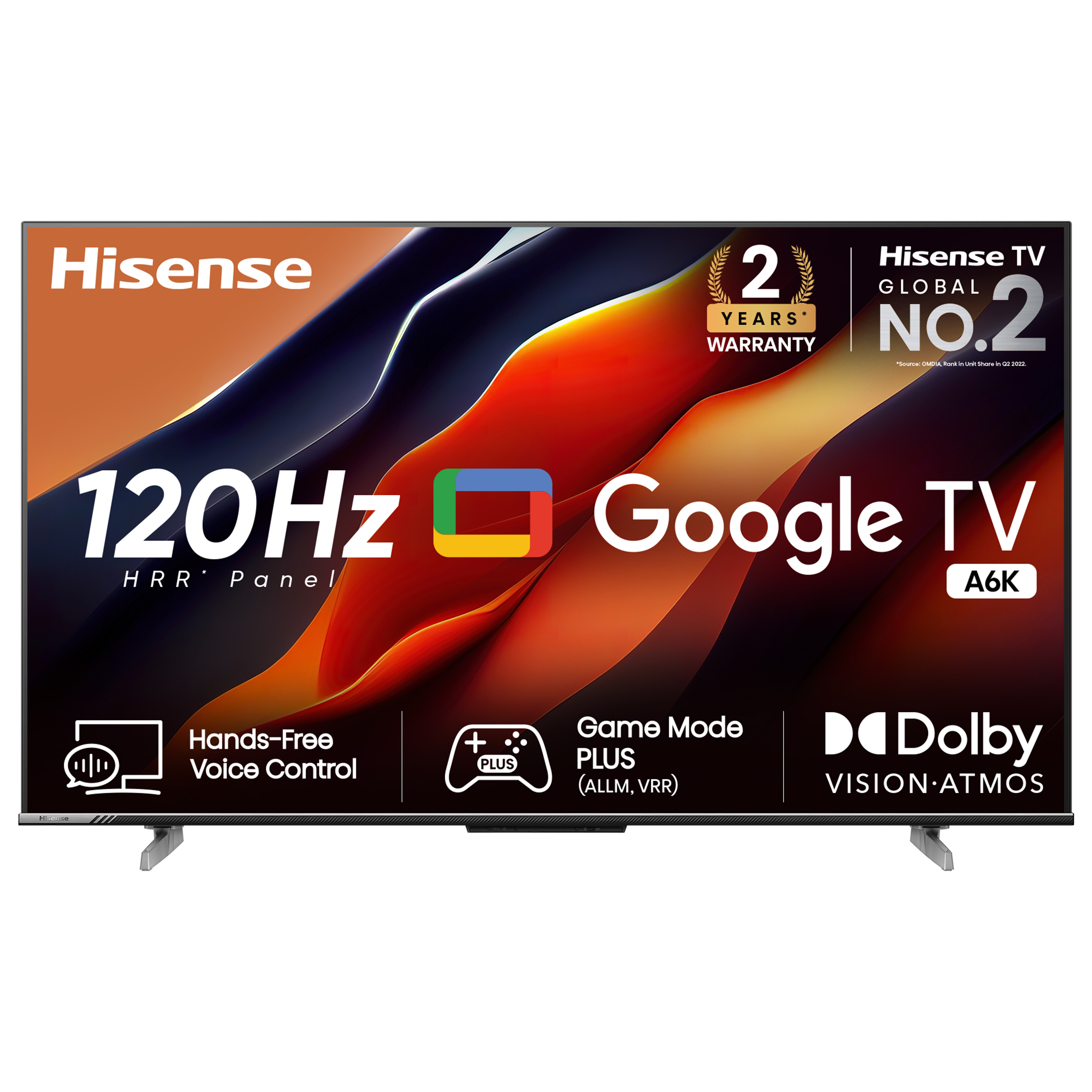 Hisense UHD 4K Smart TV 43 A6K, Dolby Vision, Modo Juego, Direct Led