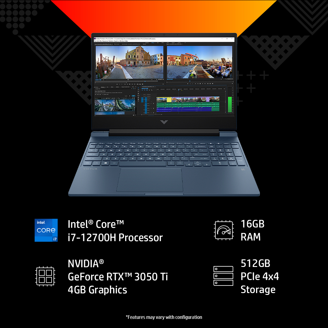 Buy HP Victus 15-fa0998TX Gaming Laptop (12th Gen Intel Core i5-12450H/16  GB/512 GB SSD/Nvidia GeForce /Windows 11 Home/Full HD), 39.6 cm (15.6 inch)  at Reliance Digital