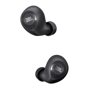 JBL C100TWS Wireless Earbuds with Hands-free Stereo Calls, Pure Bass Sound (Black)