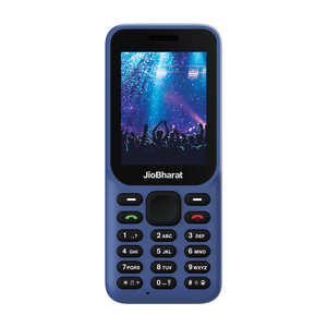 JioBharat B1 4G Keypad Phone with JioCinema, JioSaavn, JioPay (UPI), Powerful Battery (2000mAh), LED Torch, Digital Camera, Blue, Locked for JioNetwork