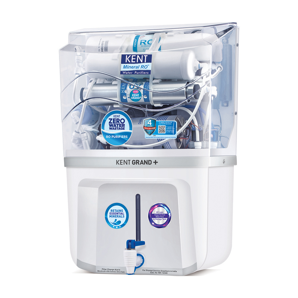 Kent 9 litres RO+UV+UF+TDS Water Purifier, ZWW Series Grand+ with Zero Water Wastage and Auto-Flushing System