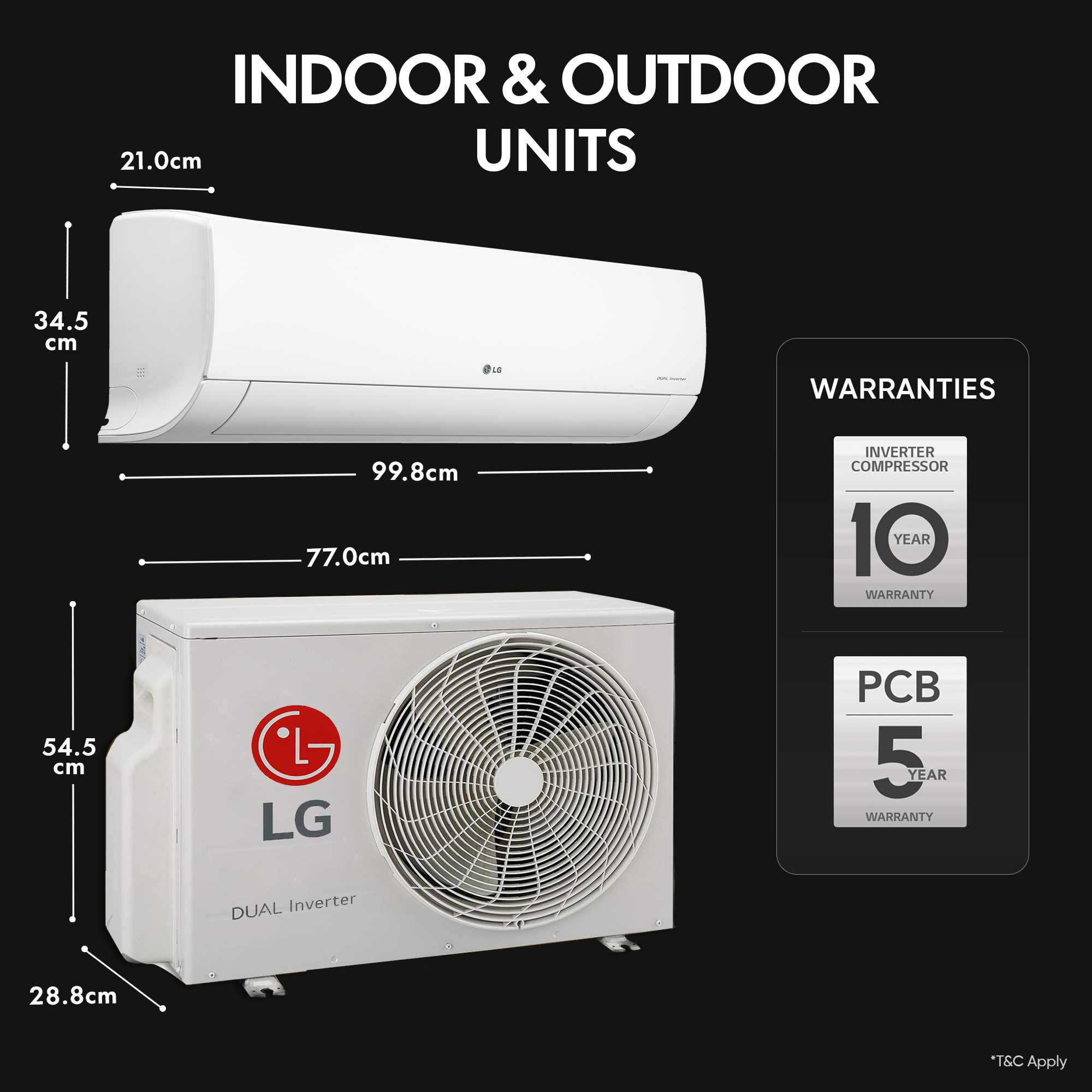 Remission hinanden Udflugt Buy LG 1.5 Ton 5 Star 6-in-1 Convertible Inverter Split AC, RS-Q19CNZE (100  Percent Copper, AI Dual Inverter Compressor, 4 Way Swing, Anti Corrosive  Ocean Black Protection, 2023 launch) at Reliance Digtial
