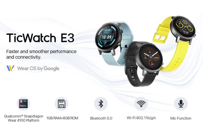 Buy Mobvoi TicWatch E3 Smart Watch, Panther Black Online at Best Prices in  India - JioMart.