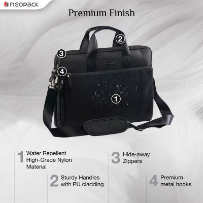 Buy Neopack 8BK13 Slim Laptop Bag for 33.78 cm (13.3 inch) Laptops, Black  Online at Best Prices in India - JioMart.