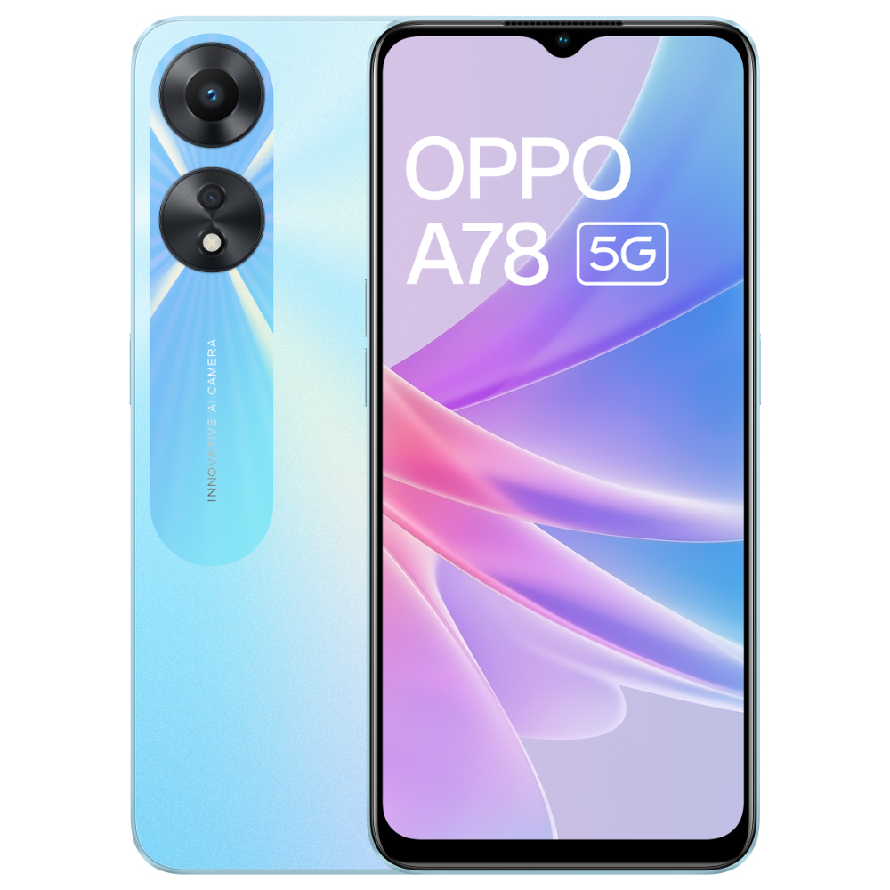 Buy Oppo A78 5G 128 GB, 8 GB RAM, Glowing Blue, Mobile Phone at