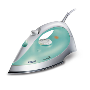 Philips GC1015, Steam Iron, Self-Cleaning Function, American Heritage Soleplate, 150 ML Water Tank Capacity, Blue