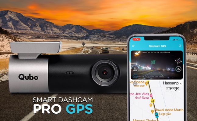 Buy Qubo Pro HCA02 Car Dash Camera Pro GPS with Pro App Support and  Superior video quality, Black at Best Price on Reliance Digital