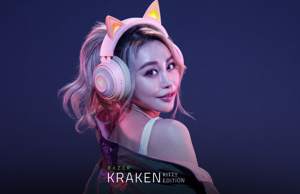 Razer Kraken Kitty - Chroma USB Gaming Headset - Quartz