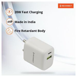 Buy Reconnect 20 Watt Fast Charging Wall Charger RAUAB2105, White at Best  Price on Reliance Digital