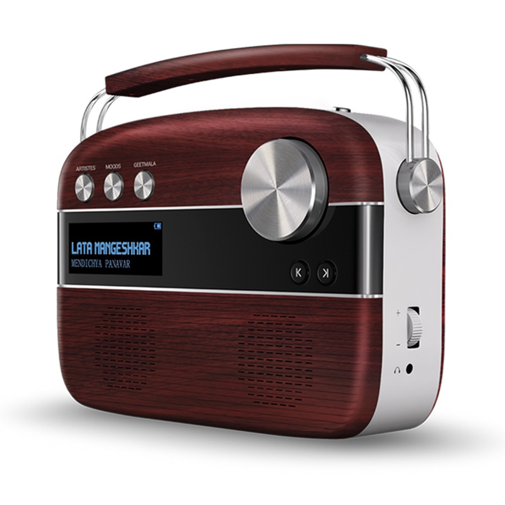 Buy Saregama Carvaan Tamil - Portable Music Player with 5000 Preloaded Songs, FM/BT/AUX, Up to 5 hrs playtime (Cherrywood Red) at Reliance Digital
