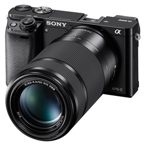 Sony Alpha ILCE 6000Y 24.3 MP Mirrorless Digital SLR Camera with 16-50 mm and 55-210 mm Zoom Lenses (APS-C Sensor, Fast Auto Focus, Eye AF) - Black