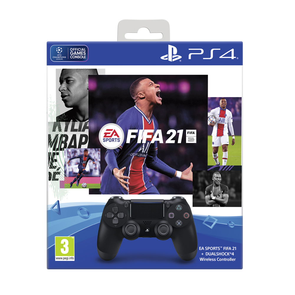Buy Sony PS4 Dualshock4 Wireless Controller Black + EA SPORTS FIFA 21 - CD  inside Box at Best Price on Reliance Digital