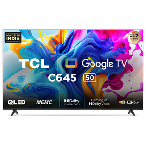 TCL C645, QLED Ultra HD 4K HDR Dolby Vision/Dolby Atmos VRR 120 Hz 1080p  Google TV