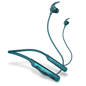 pTron Earphone InTunes Ultra Bluetooth Neckband, Upto 60 Hours of playtime, 10mm Dynamic Drivers, Bluetooth v5.2, Voice Assistant Support, Type-C Fast Charging, Dual Device Pairing, Green