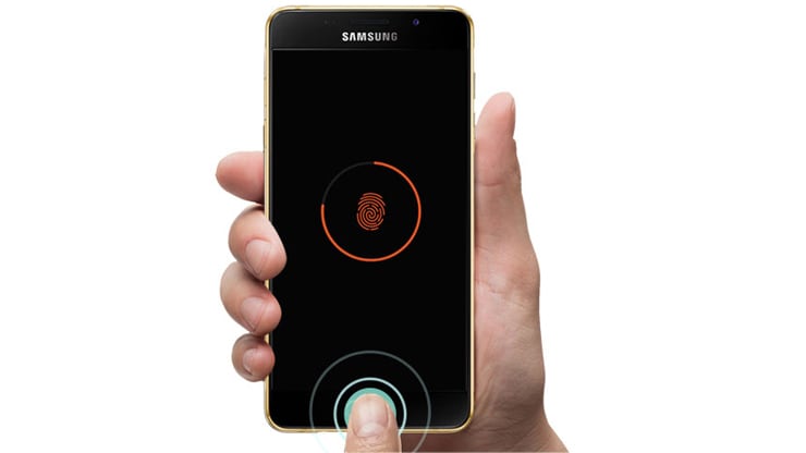 Samsung A7_fingerprint scanner